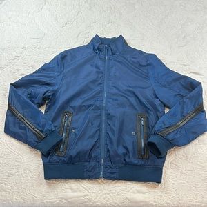 REPAIR light weight bomber jacket with leather detail men’s medium